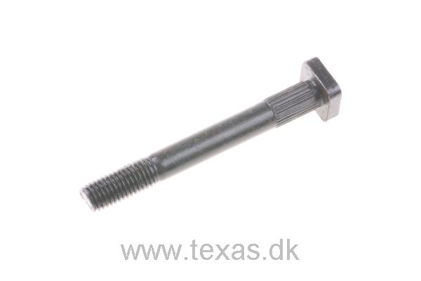 Texas Stålbolt sort med firkantet hoved 1/4 x 53