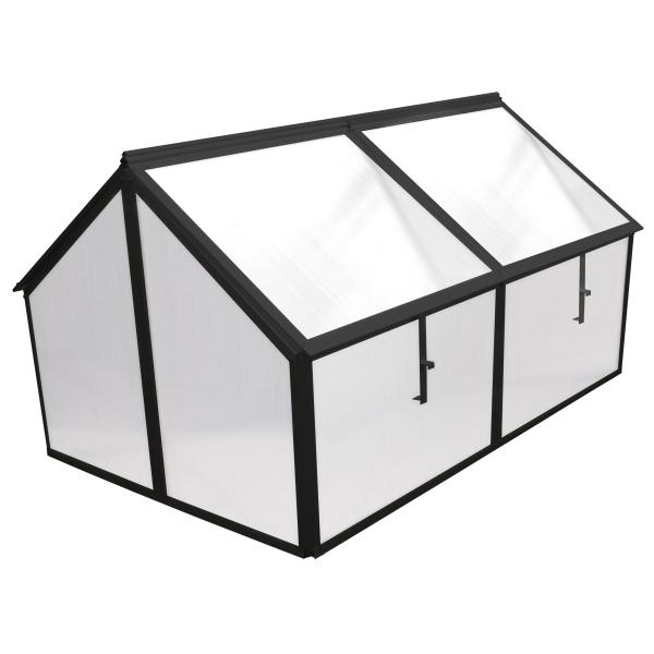 Minidrivhus sort 120x80x67cm
