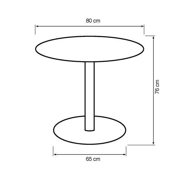Verona 80x80x76cm hvid/hvid