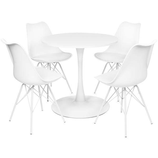 Verona 100x100x76cm hvid/hvid