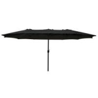 Dobbelt parasol sort 2,7x4,6m