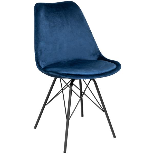 Mads velour blå/sort