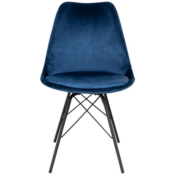 Mads velour blå/sort
