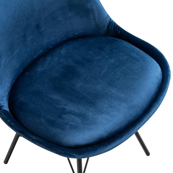Mads velour blå/sort