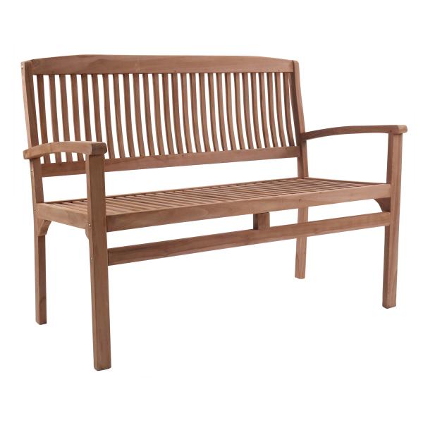 Nina bænk i kerne teaktræ 120x54x88cm