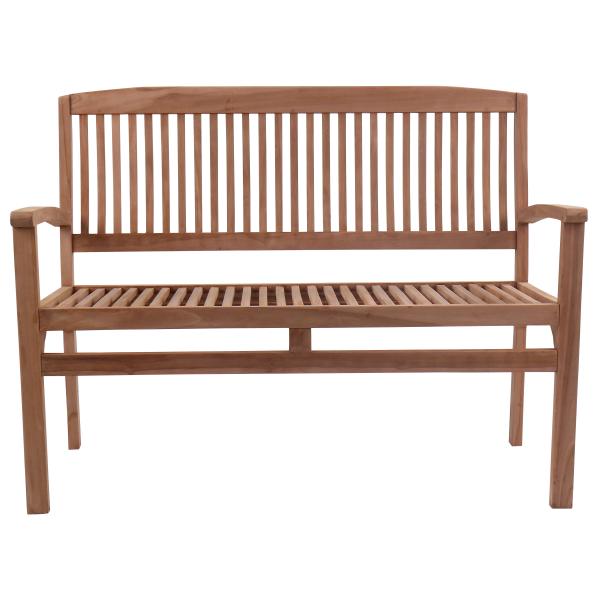 Nina bænk i kerne teaktræ 120x54x88cm