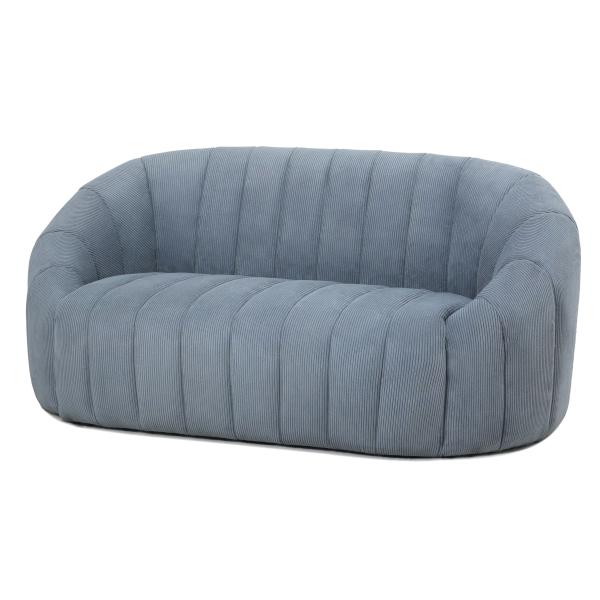Parma 2 pers. sofa fløjl dueblå