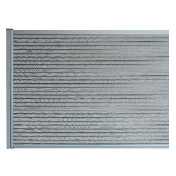 Komposithegn med 1 stolpe 113x104cm antracitgrå